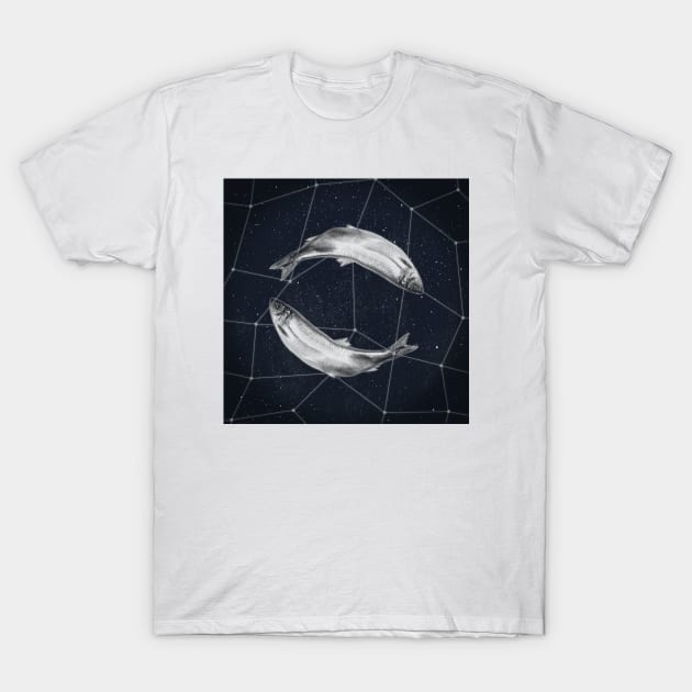 Pisces Constellation T-Shirt by RAADesigns